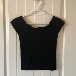 Off the Shoulder Black Top